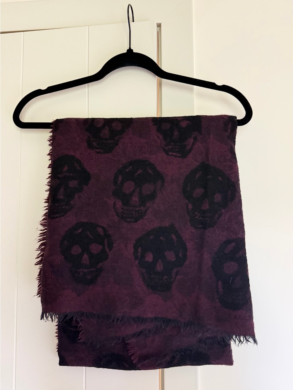 The Kooples Wool Skull Print Scarf